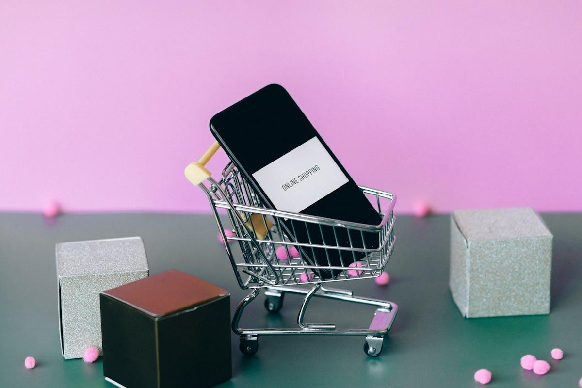 Smartphone online shopping ecommerce