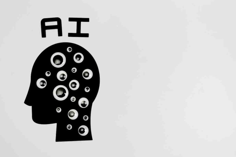 Abstract AI illustration with digital elements representing artificial intelligence in social media