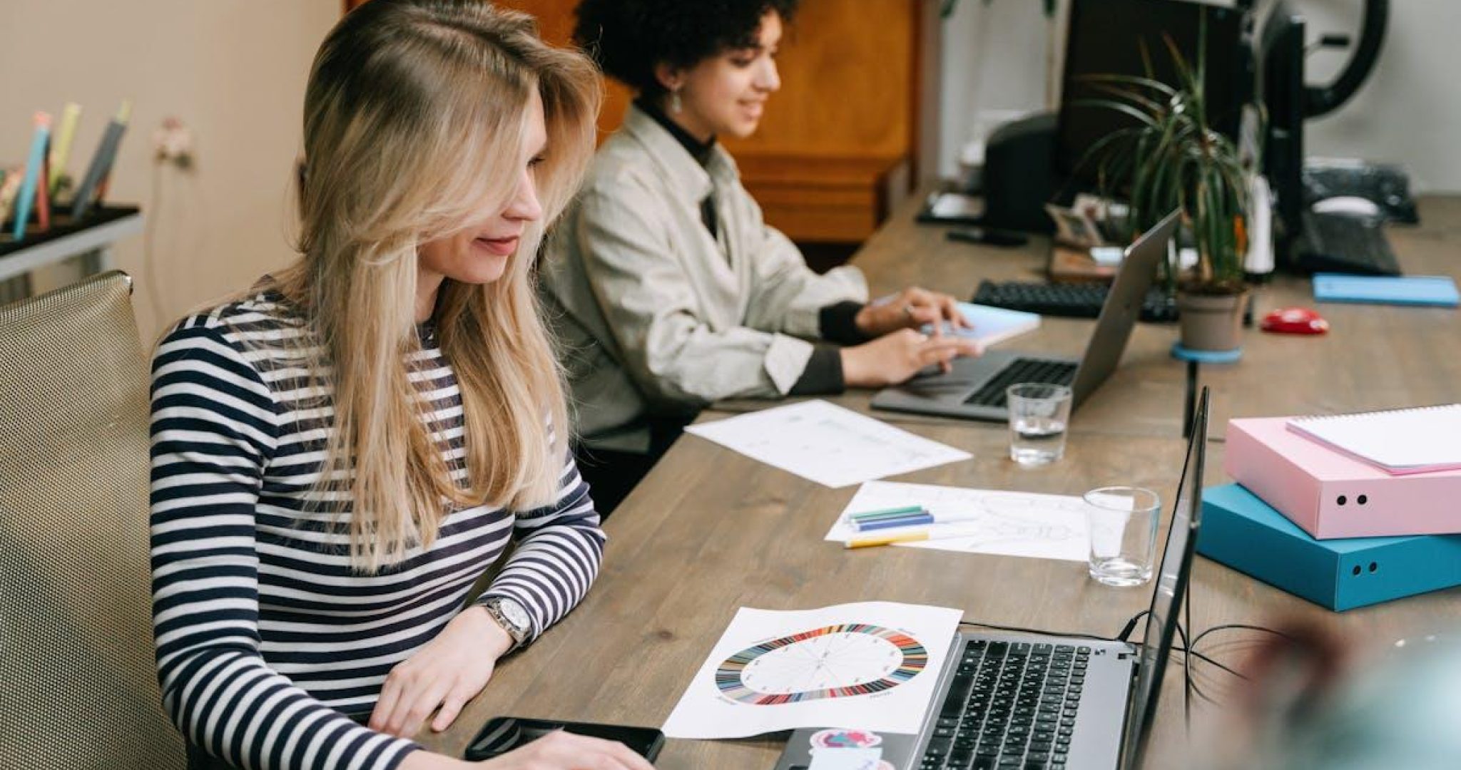 Team collaborating in modern office