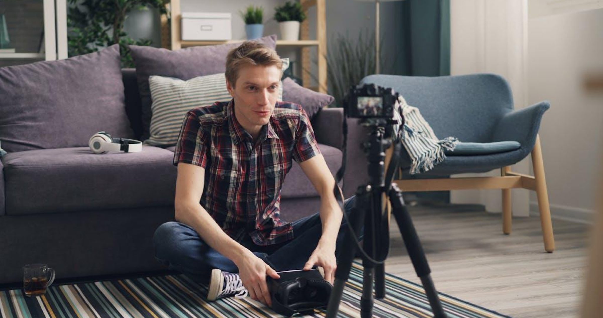 Content Creator Filming Vlog