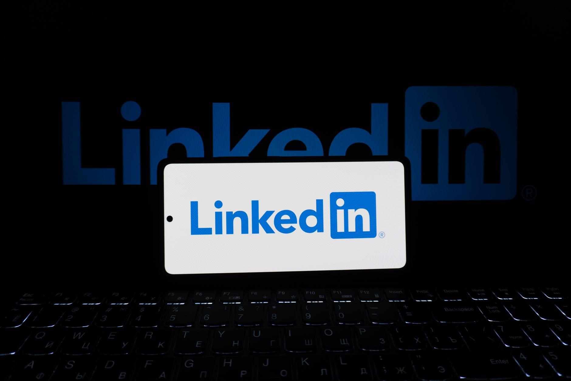 LinkedIn app on smartphone for business networking