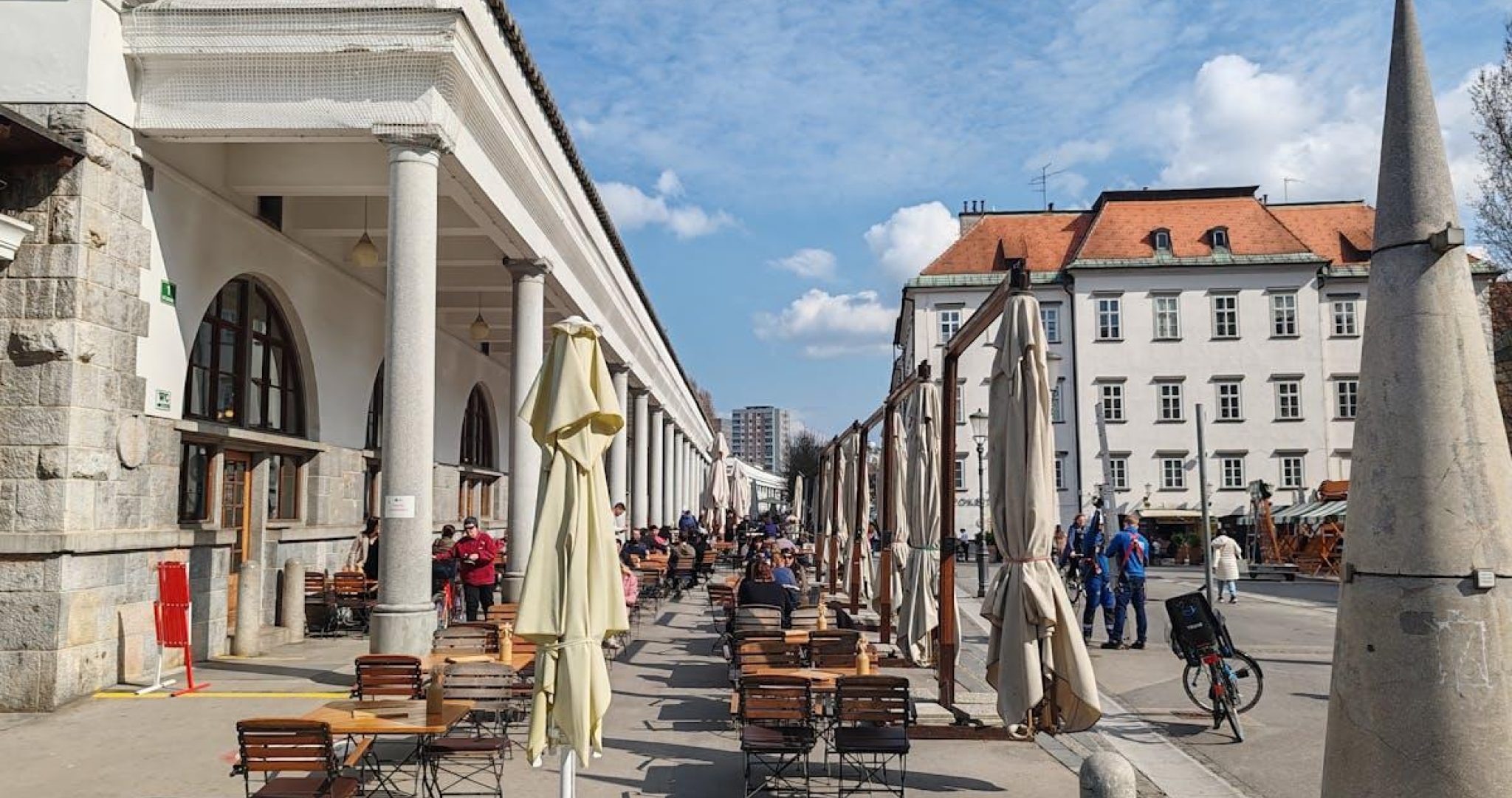 Ljubljana city morning scene