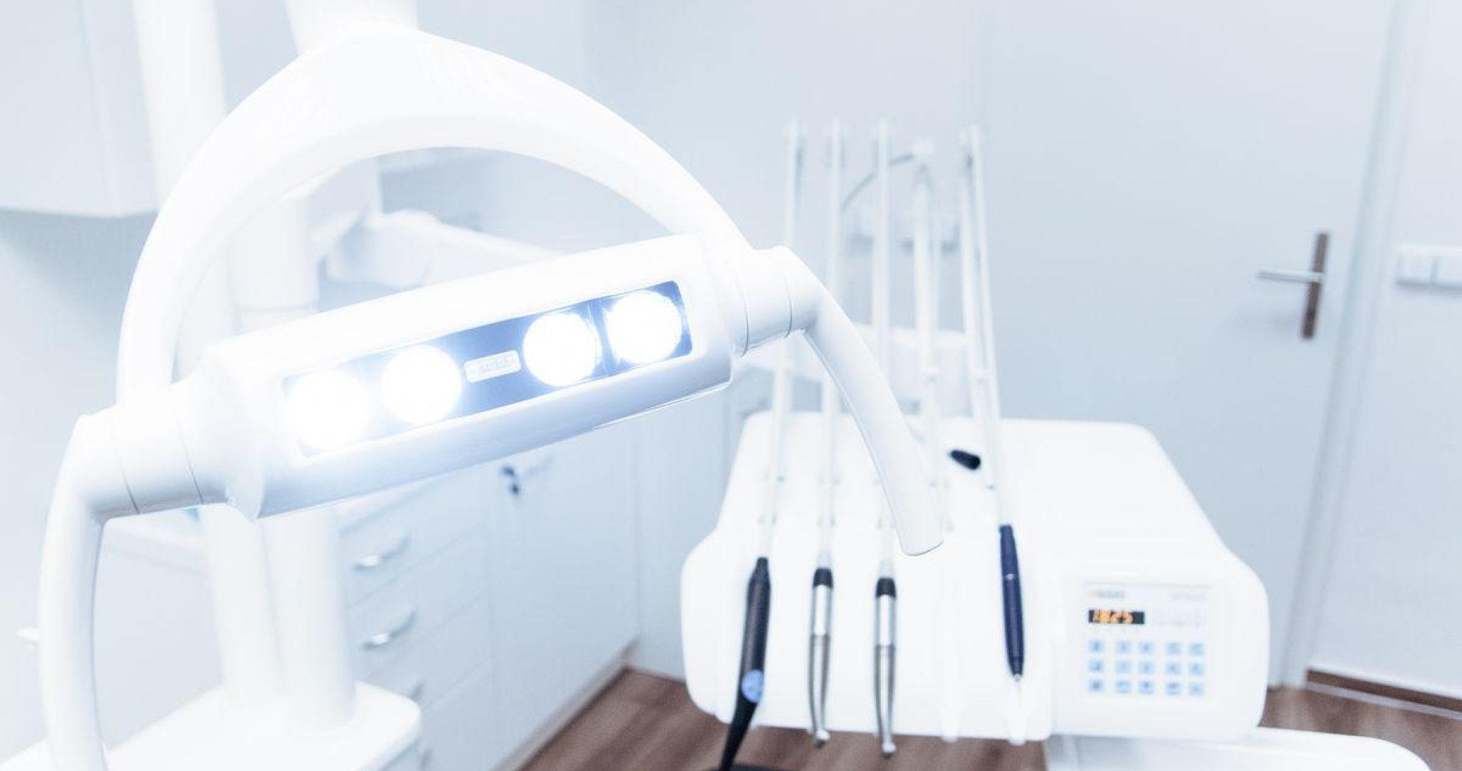Bright and clean modern dental clinic room with advanced dental equipment